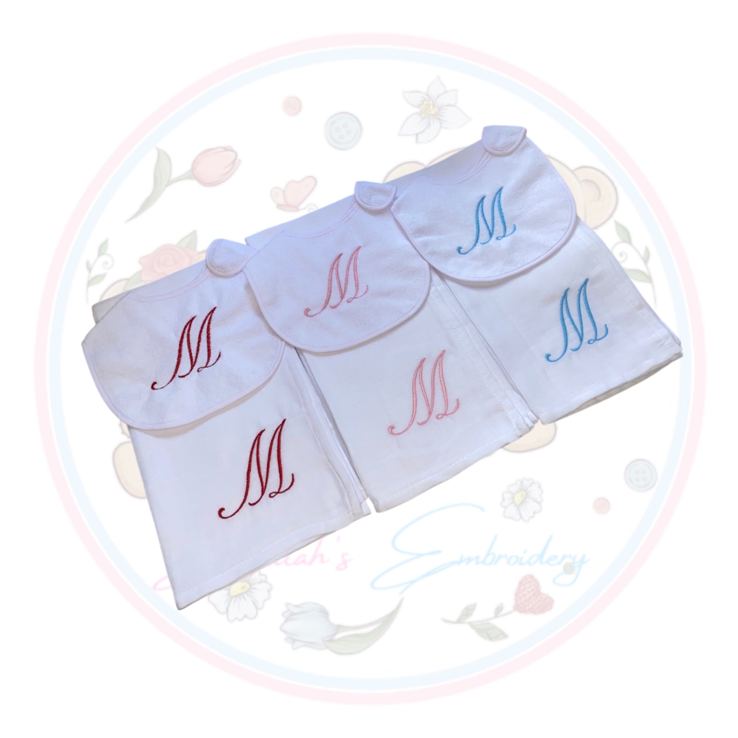3 Set Of Muslin & Bib