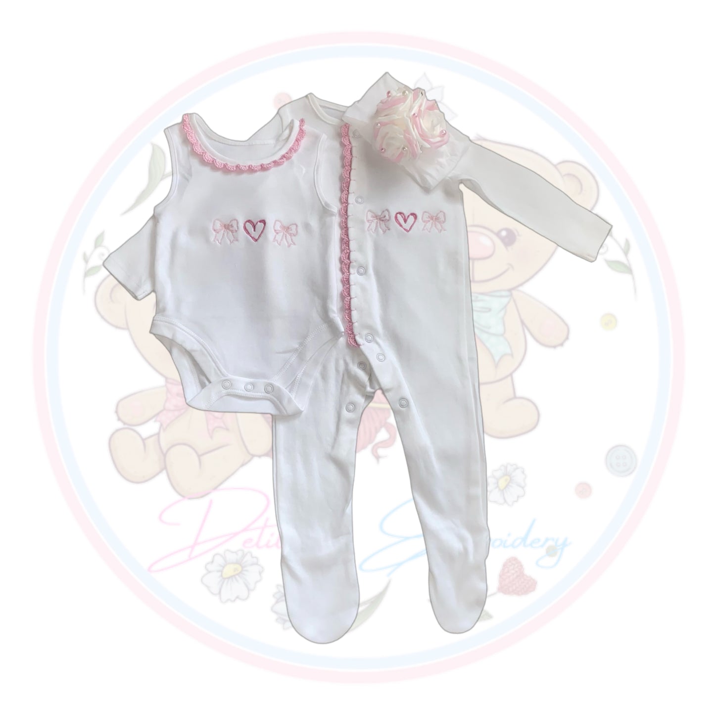 Heart With Bows Set