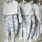 Baby Grow for Boys Safari Collection with Bib Front - Baby Blue