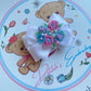 Pink And Blue Cluster Bow