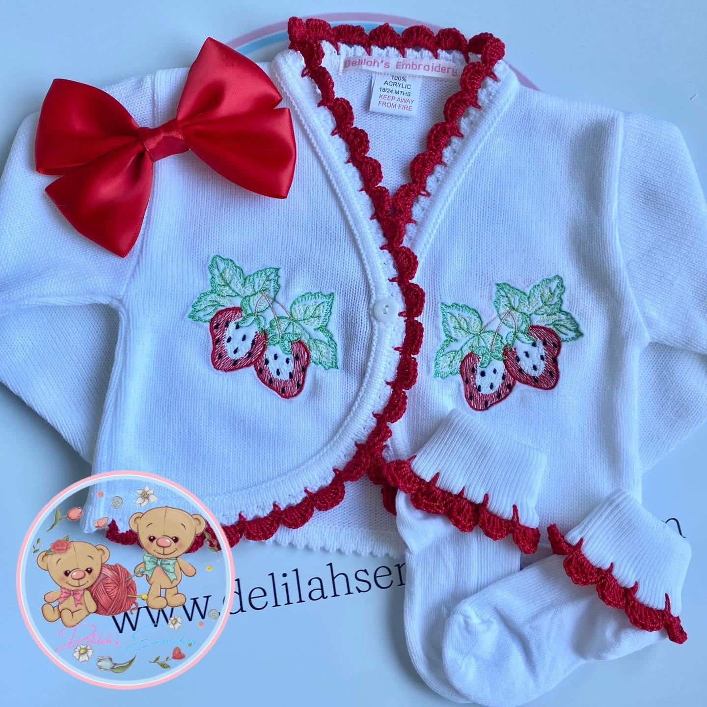 Strawberry cardigan set