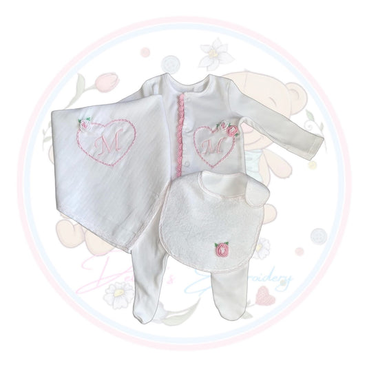 Pink Heart Personalised Set