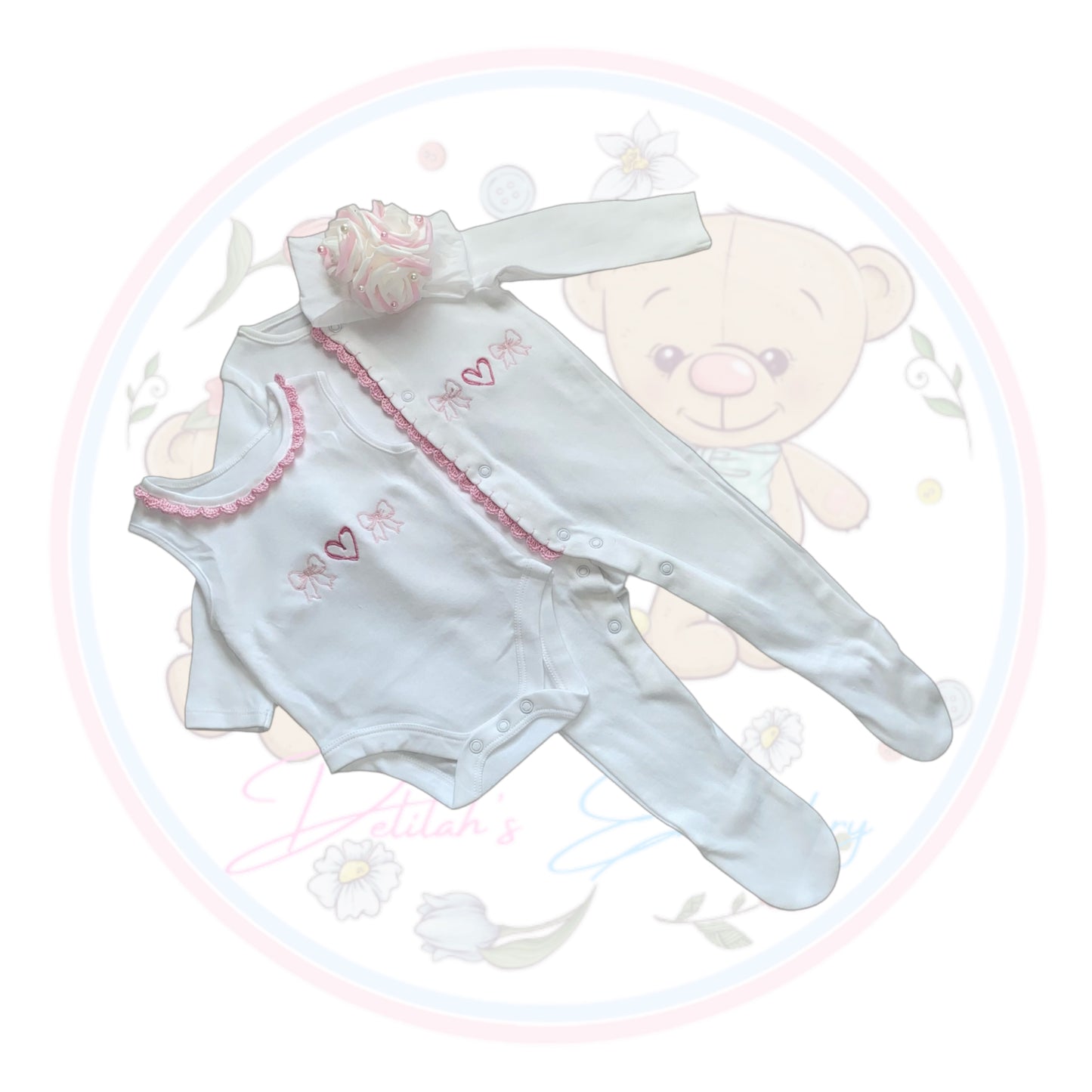Heart With Bows Set