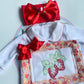 Strawberry Velvet Babygrow Set