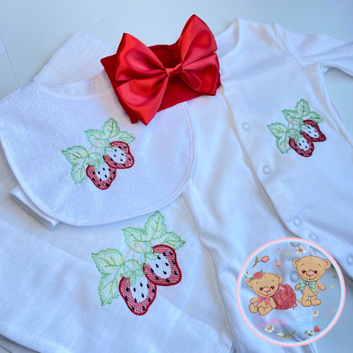 Strawberry Babygrow Set